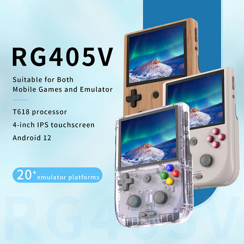 RG405V Handheld Game Console 4" IPS Touch Screen Android 12 T618 5500mAh Battery